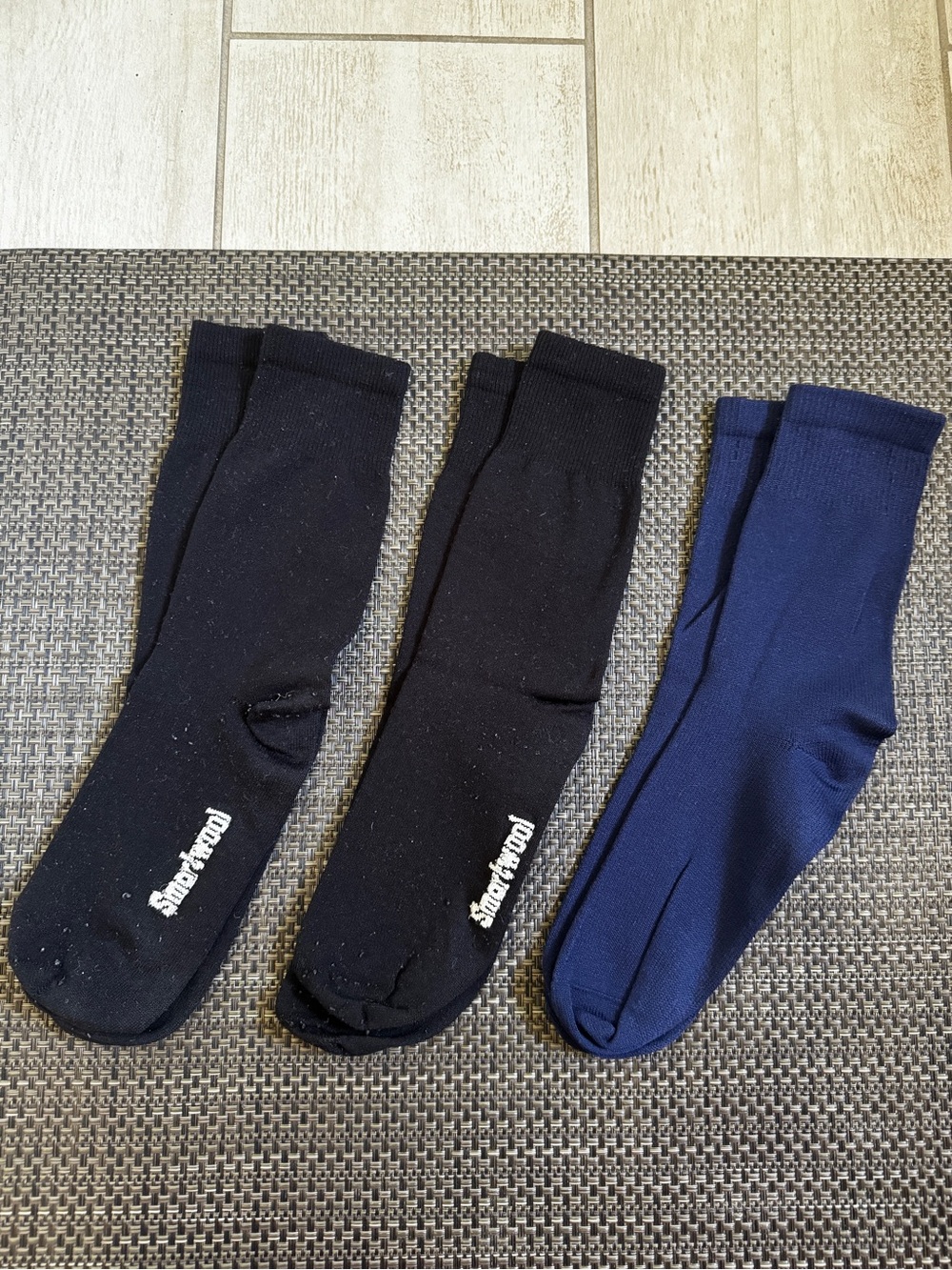 Smartwool Men's XL Liner Socks Black & Navy (3-Pack)